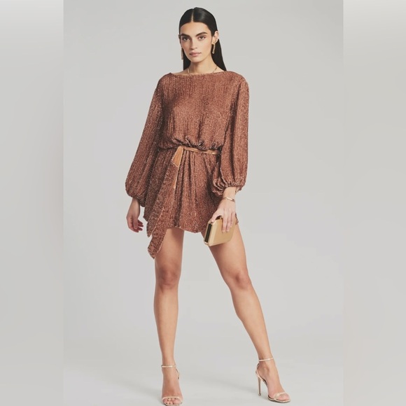 Retrofete Dresses & Skirts - Retrofete Grace Sequin Mini Dress Bronze XS M